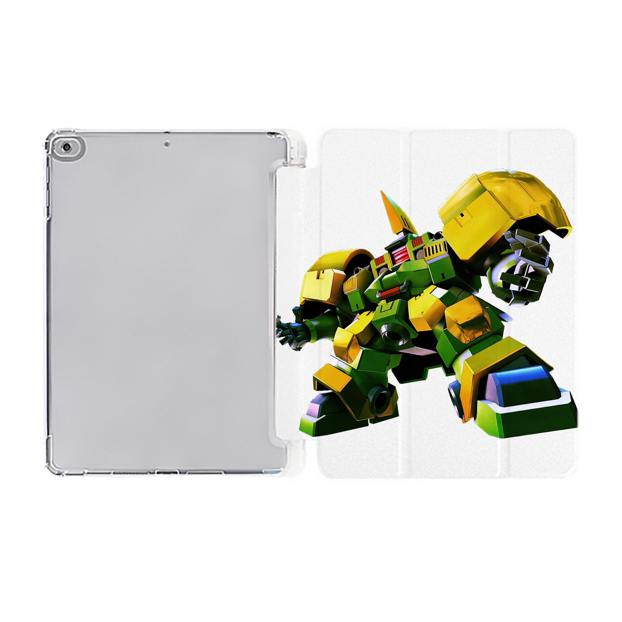（画像用） 機動戦士ガンダム Mobile Suit Gundam IPad ケース ペン収納付き 三つ折りスタンド PUレザー×シリコン 対応機種9.5/10.5/10.9インチ